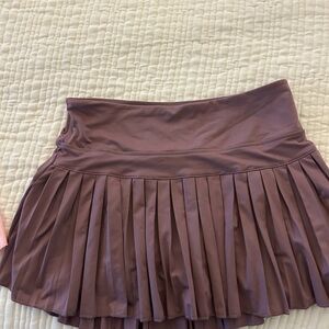 Gold Hinge purple pleated skort